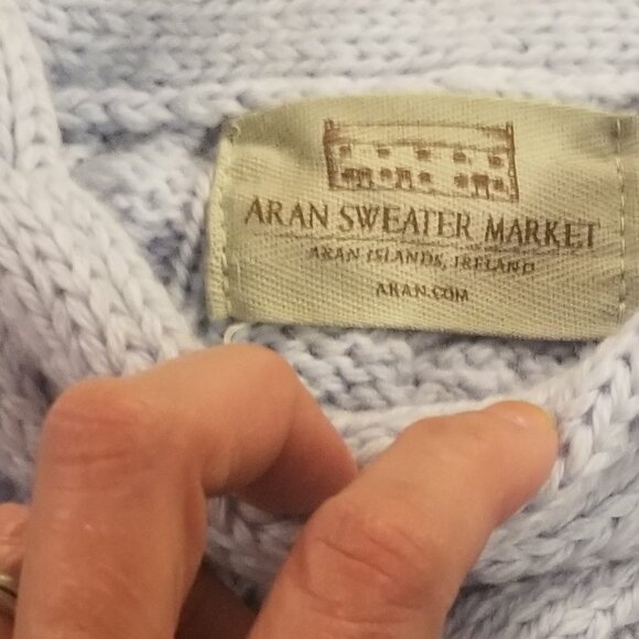 Light Blue Cable Knit Sweater - Picture 3 of 7